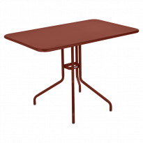 Table rabattable PÉTALE de Fermob 110 cm, ocre rouge