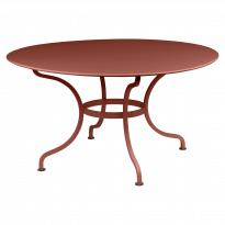Table ronde D.137 ROMANE de Fermob, ocre rouge
