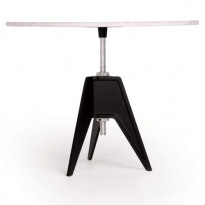 Table réglable SCREW Ø.90 cm de Tom Dixon, Plateau marbre blanc