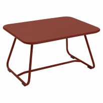 Table basse SIXTIES de Fermob, ocre rouge