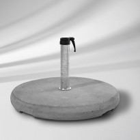 Socle béton Z de Glatz, avec tube de fixation acier inoxydable Ø.35 / 38-39mm, 70 Kg