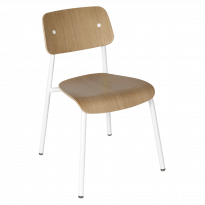 Chaise chêne STUDIE de Fermob, Blanc coton