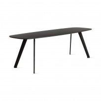 Table basse SOLAPA H36 de Stua, 120 x 40 cm Pieds Noir, Plateau Fénix