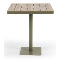 Table carrée LAREN de Ethimo, 70 cm, Teck décapé et mud grey