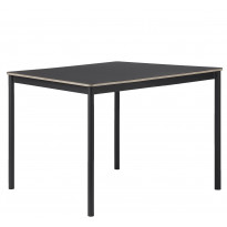 Table BASE de Muuto, 140 x 80 cm ,Stratifié/ Contreplaqué, Noir et blanc