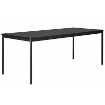 Table BASE de Muuto, 140 x 80 cm, Lino / Contre Plaqué, Blanc et noir