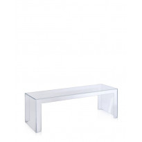Table basse INVISIBLE de Kartell, 2 tailles, Christal