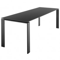 Table FOUR 190 X 79 cm de Kartell, Structure noire, Plateau noir