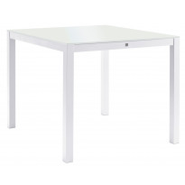 Table KWADRA avec dalle en verre de Sifas, blanc, 100 x 90