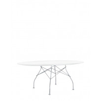 Table ovale GLOSSY de Kartell, Blanc