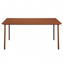 Table PATIO rectangulaire 160 x 100 cm de Tolix, Rouille fauve