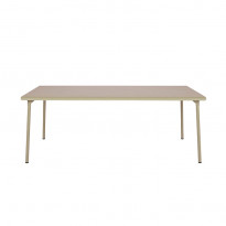 Table PATIO rectangulaire de Tolix, 200 x 100 cm, Sable