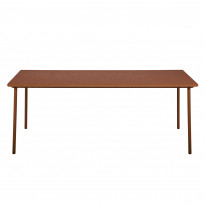 Table PATIO rectangulaire de Tolix, 240 x 100 cm, Rouille fauve