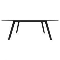 Table PILO de Magis, 200 x 90 cm, Piétement verni noir / Plateau noir