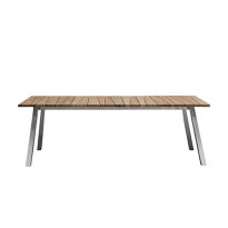 Table rectangulaire INOUT de Gervasoni, Plateau teck, 2 tailles 