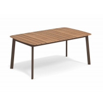 Table rectangulaire SHINE de Emu, 166 x 100 cm, Marron d