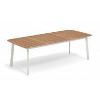 Table rectangulaire SHINE de Emu, 225x100 cm, Blanc mat 