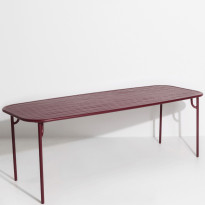 Table rectangulaire WEEK-END de Petite Friture, 220x85x75, Bordeaux