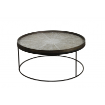 Table basse ROUND Extra Large de Ethnicraft Accessories, Ø93 x H.38