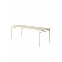 Table monacale T37 de Tolix, Blanc perlé