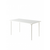 Table de jardin PATIO rectangulaire de Tolix, 140 x 80 cm, Blanc pur