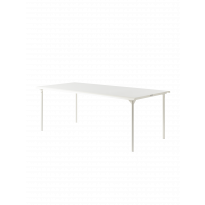 Table de jardin PATIO rectangulaire de Tolix, 200 x 100 cm, Blanc pur