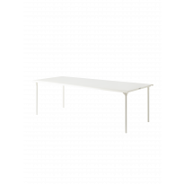 Table de jardin PATIO rectangulaire de Tolix, 240 x 100 cm, Blanc pur