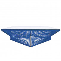 Table basse carrée VERACRUZ de Boqa, 100 x 100, Bleu nuit