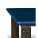 Table basse en pierre de lave pied bleu de castre atelier