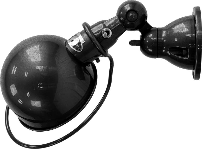 Applique LOFT D1000R de Jieldé, avec interrupteur, sans bras, Noir martelé Applique LOFT D1000R de Jieldé, avec interrupteur, sans bras, Noir martelé