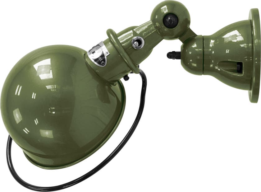 Applique LOFT D1000R de Jieldé, avec interrupteur, sans bras, Vert olive Applique LOFT D1000R de Jieldé, avec interrupteur, sans bras, Vert olive