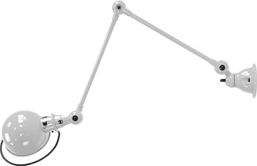 Applique LOFT D4401R de Jieldé, avec interrupteur, Gris argent Applique LOFT D4401R de Jieldé, avec interrupteur, Gris argent