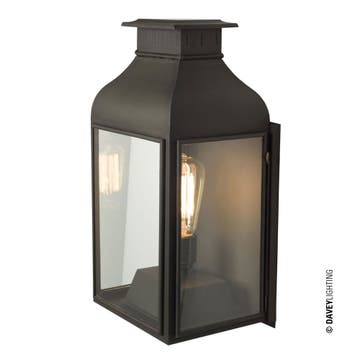 Applique murale 0276 en verre clair de Davey Lighting, Laiton
