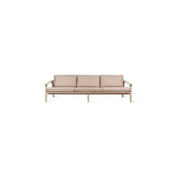 David Lounge Sofa 3 places de Vincent Sheppard, cadre teck teinté et brossé