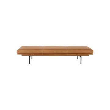 Daybed OUTLINE de Muuto, 200 cm, Refine cuir cognac