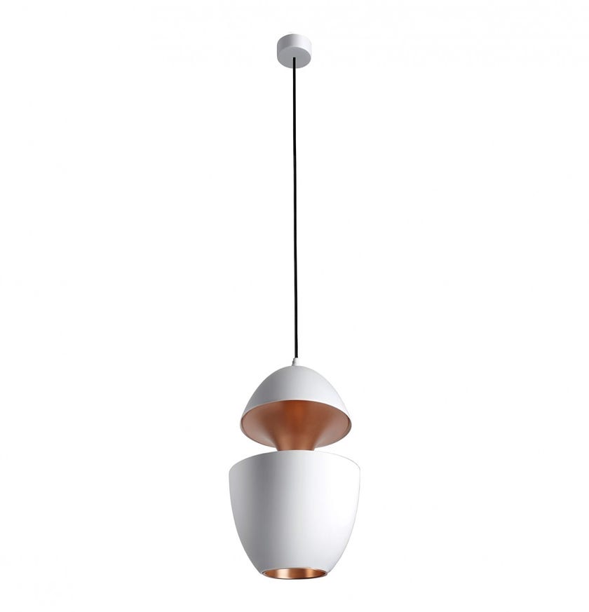 Suspension HERE COMES THE SUN 350, Blanc / Cuivre