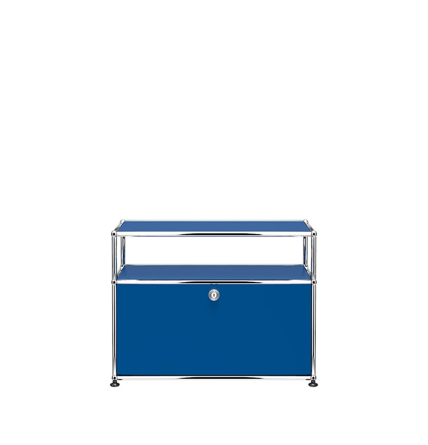 Petit meuble de rangement USM Haller O1, Bleu gentiane
