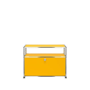 Petit meuble de rangement USM Haller O1, Jaune or