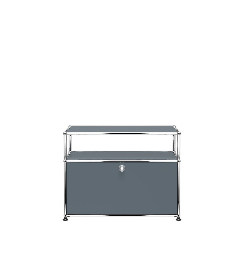 Petit meuble de rangement USM Haller O1, Gris moyen