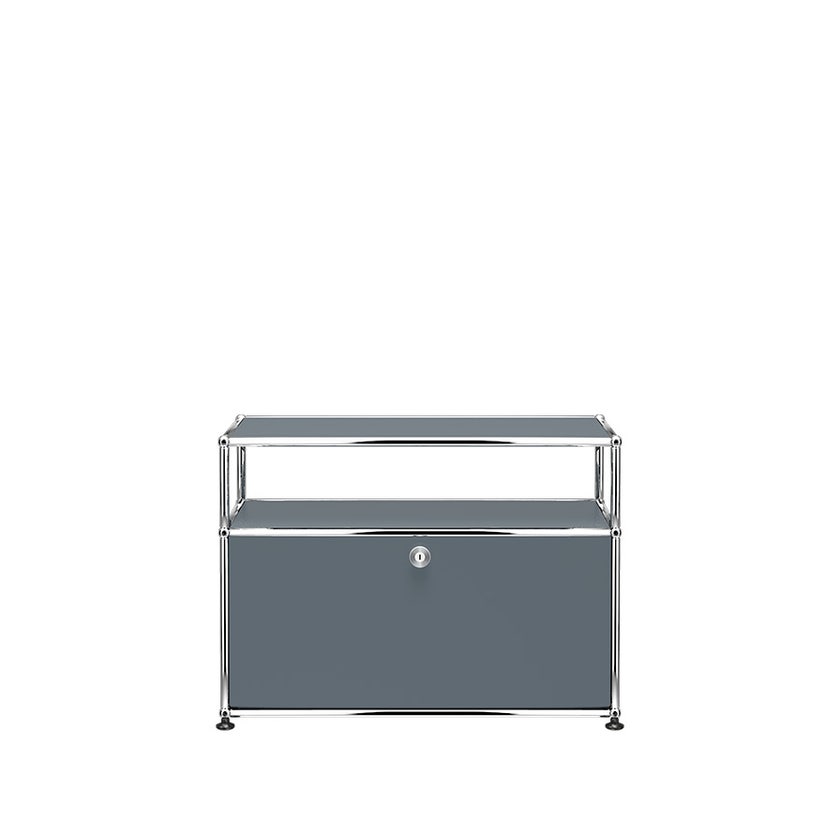 Petit meuble de rangement USM Haller O1, Gris moyen Petit meuble de rangement USM Haller O1, Gris moyen