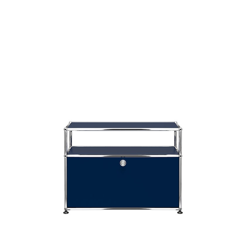 Petit meuble de rangement USM Haller O1, Bleu acier Petit meuble de rangement USM Haller O1, Bleu acier