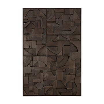 Décoration murale BRICKS 90x60 d'Ethnicraft, Dark brown