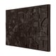 Décoration murale Bricks bois verni - noir -cadre en bois- rectangulaire 90x60cm