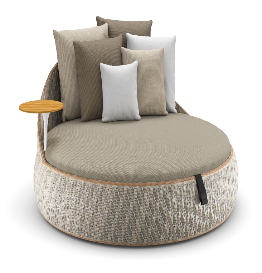 Canapé DALA LOVESEAT de Dedon, Structure Ibiza, Coussin d’assise Off White 451