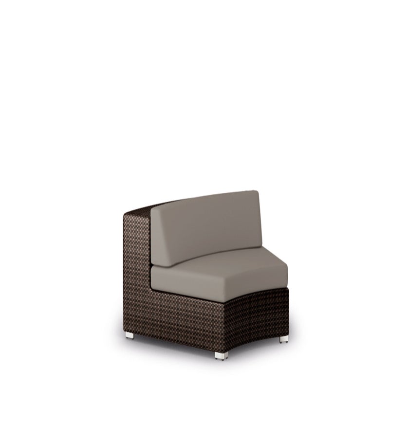 Module d'angle 45° LOUNGE avec coussins Cool white de Dedon, Java