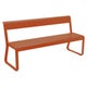 Banc à dossier BELLEVIE, Orange confite