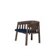 Fauteuil DUOMO de Woak, Chêne foncé, Assise tissu