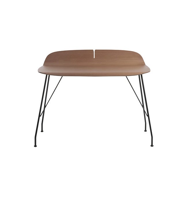 Bureau EARL OF WOOD de Kartell, Pied acier noir, Plateau hêtre foncé