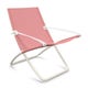 Chaise longue SNOOZE, Blanc mat - Rouge