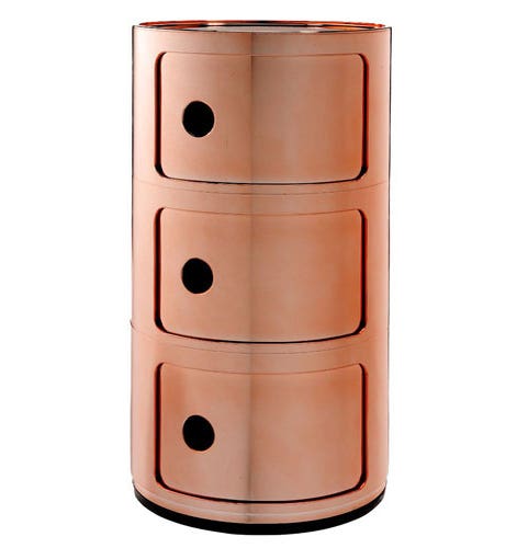 Rangement COMPONIBILI MÉTALLISÉ 3 éléments de Kartell, Cuivre